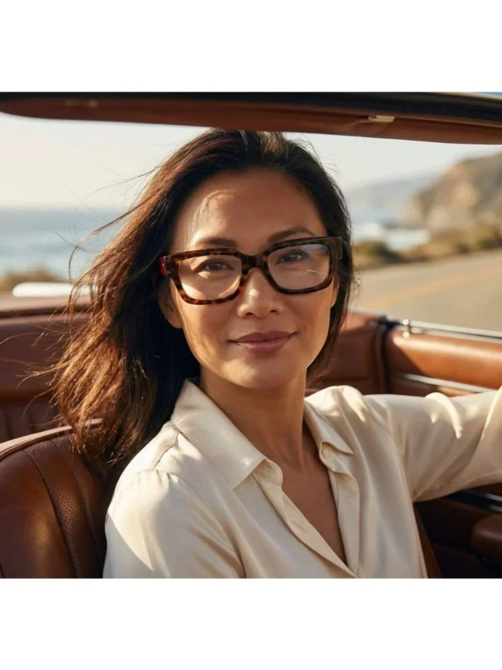 Gucci GG1666O 007 Eyeglasses Havana with White 53mm Square Frame